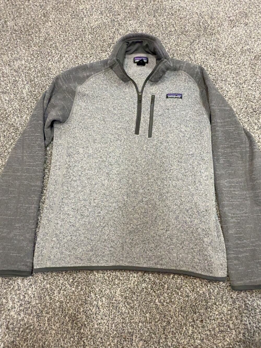 Patagonia Better Sweater Men’s Small Gray 1/4 Zip Fleece Pullover